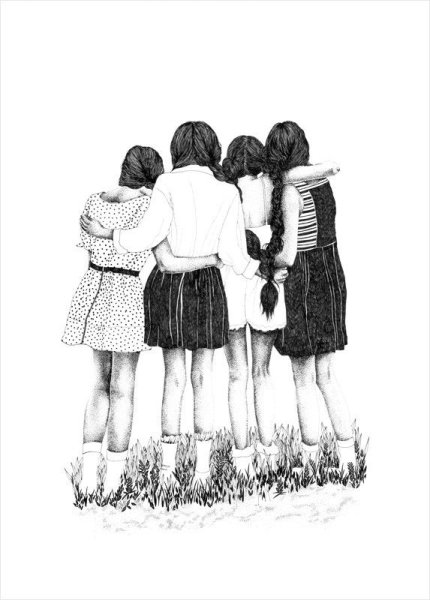 Подруги рисунок
