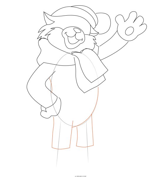 Рисунок кота Матроскина карандашом