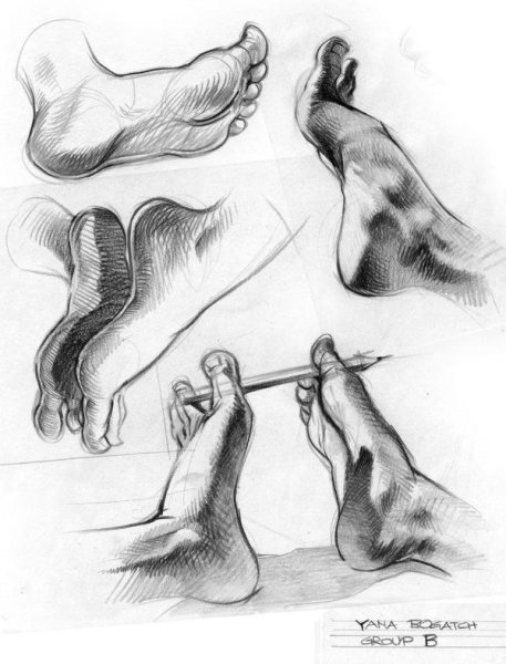 Наброски рук и ног