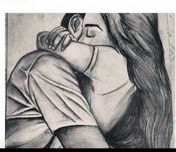 Обнимашки зарисовка