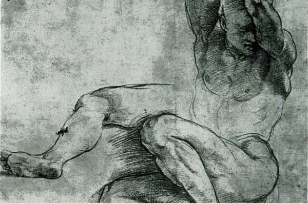 Рафаэль Наброски фигур сангина Италия