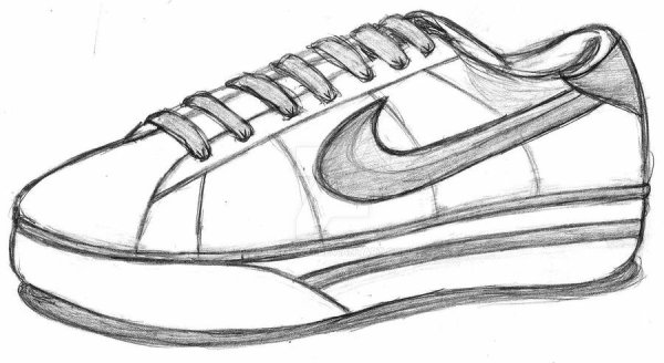 Кроссовки карандашом