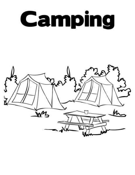 Кемпинг рисунок