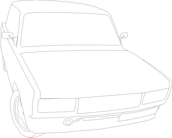 ВАЗ 2107 контур сбоку