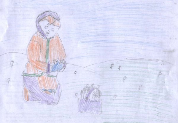 Раскраска мальчик в зимней одежде