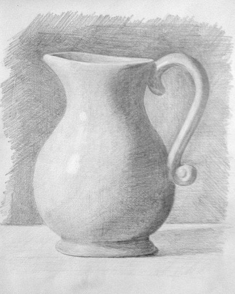 Кувшин карандашом