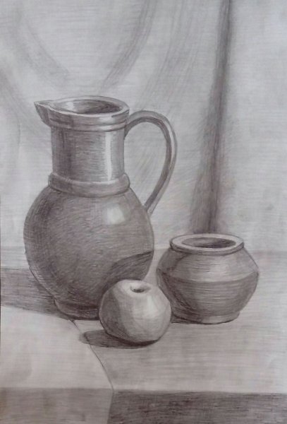 Кувшин карандашом