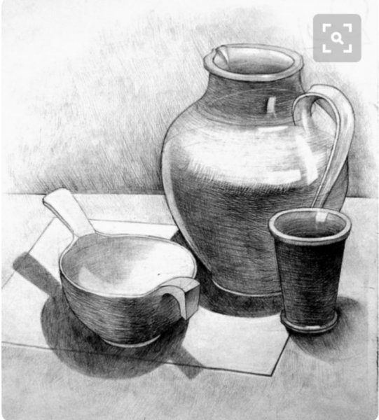 Кувшин рисунок карандашом