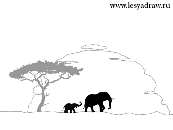 Саванна раскраска