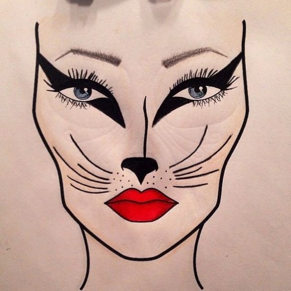 Эскизы грима на лице