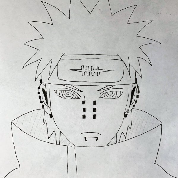 Аниме Наруто Пейн для срисовки