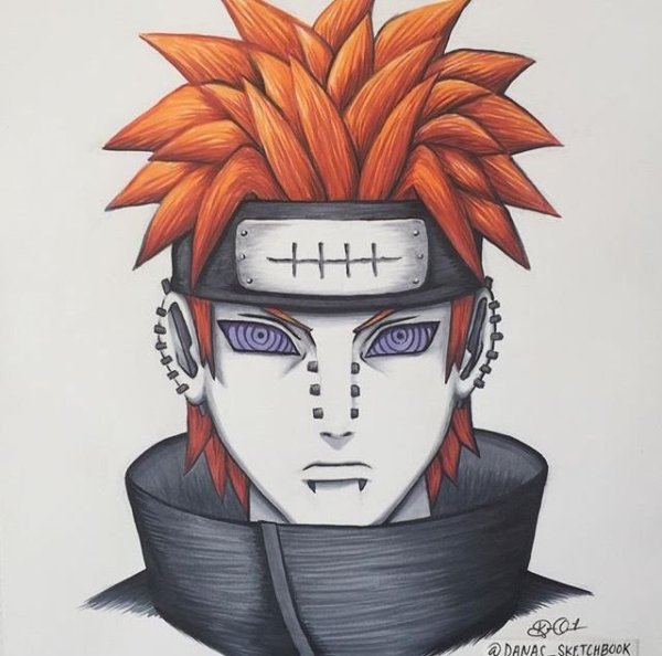 Раскраски аниме Наруто Акацуки Пейн