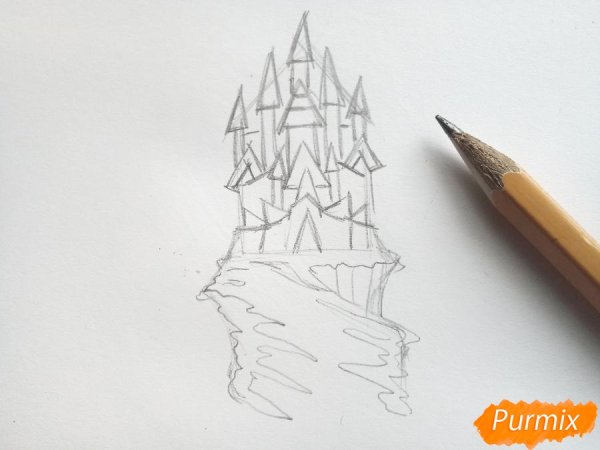 Замок снежной королевы разукрашка