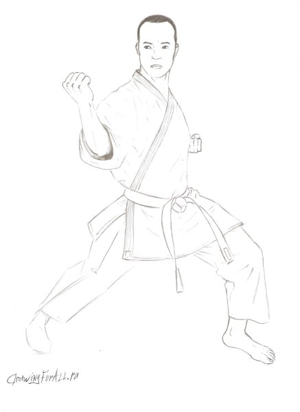 Каратист рисунок