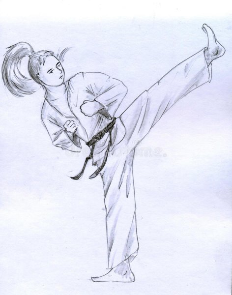 Скетч каратист