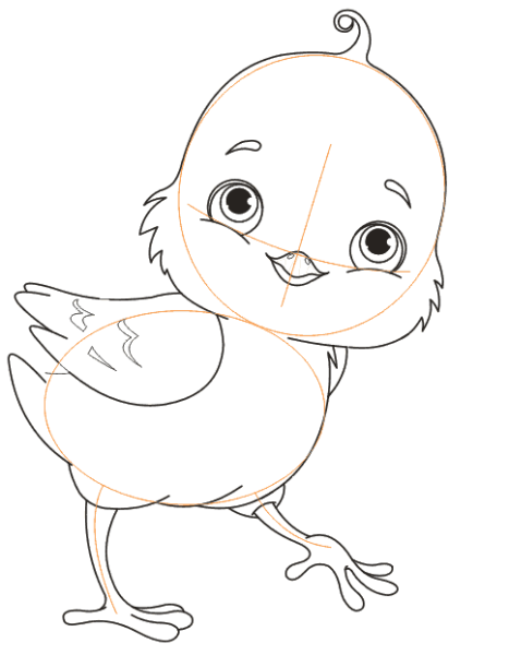 Цыпленок рисунок карандашом