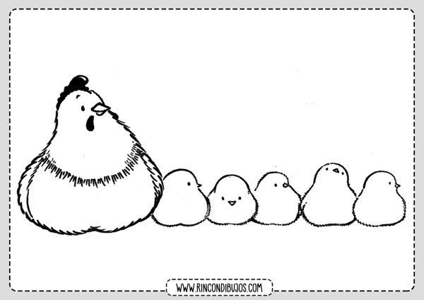 Цыпленок. Раскраски