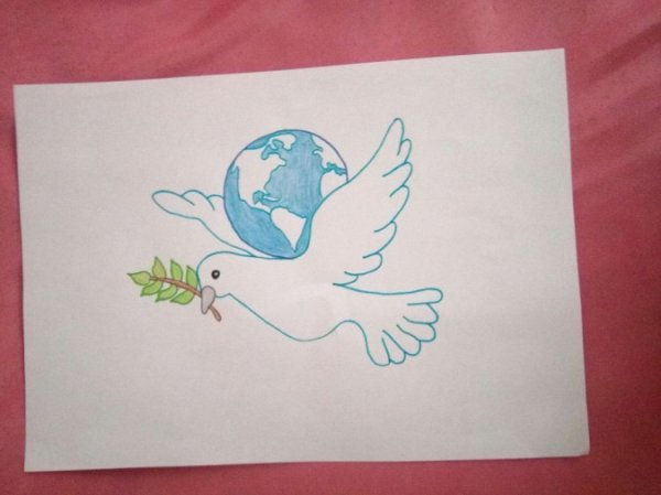 Рисунок на тему голубь мира