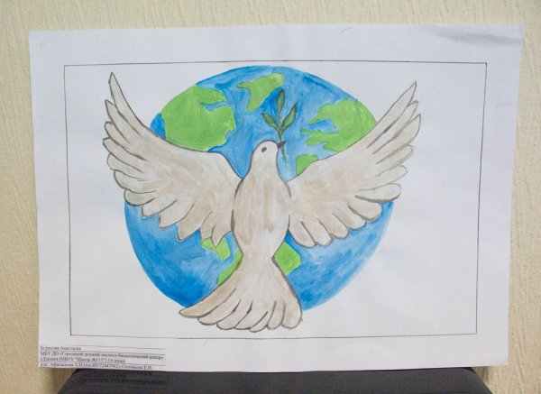 Рисование голубь мира