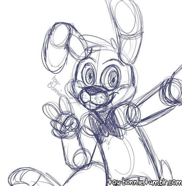 Бонни FNAF 1 скетч