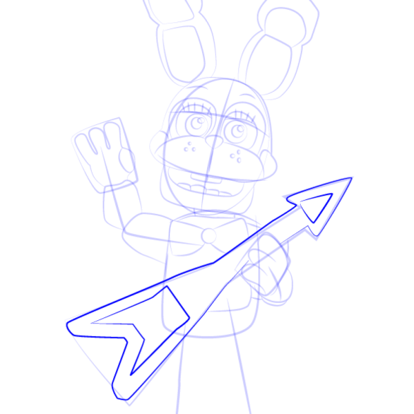 Раскраски ФНАФ 6 рокстар Бонни