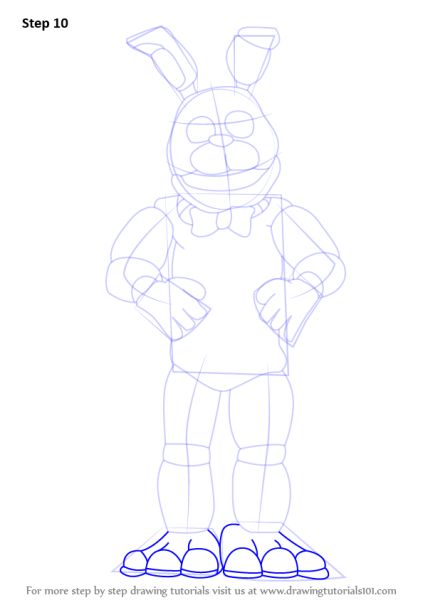 Нарисовать Олд Бонни карандашом