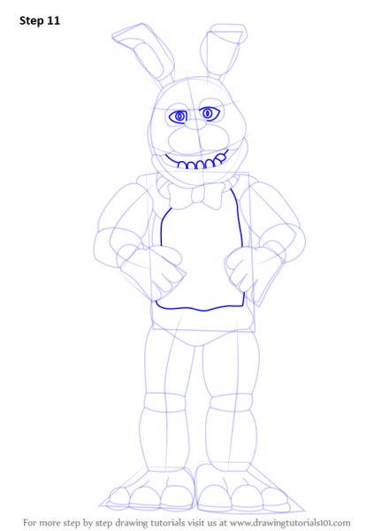 Лицо Бонни для рисования