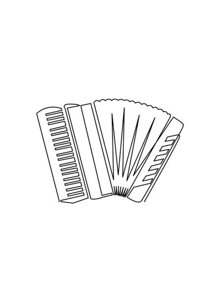 Гармошка раскраска для детей