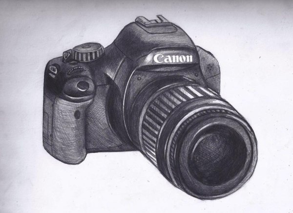 Фотоаппарат карандашом