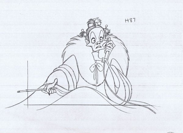 Скетч Круэлла Девиль Эмма Стоун