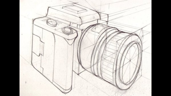 Академический рисунок фотоаппарат
