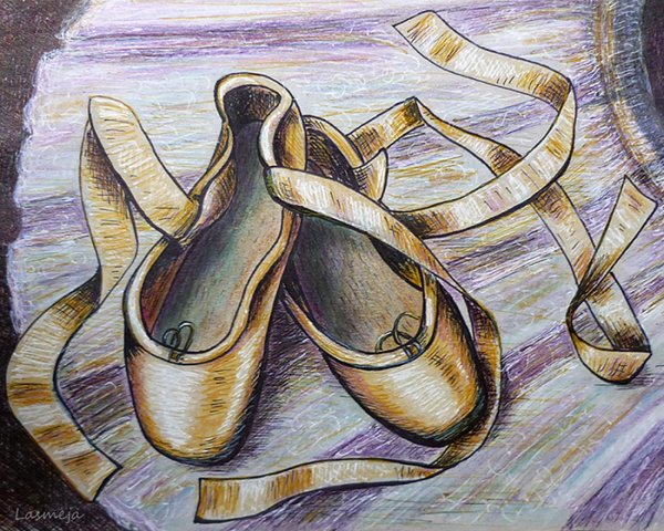 Пуанты карандашом натюрморт