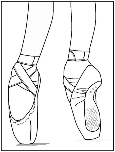 Пуанты раскраска для детей