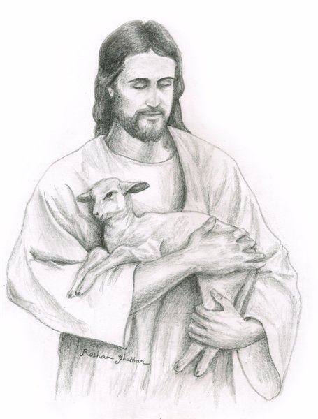 Иисус эскиз