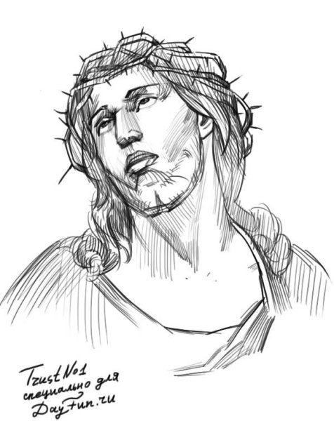 Иисус простым карандашом