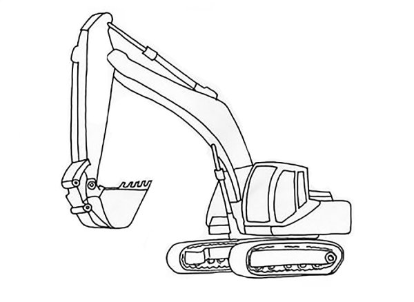 Экскаватор раскраска