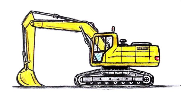 Экскаватор JCB раскраска
