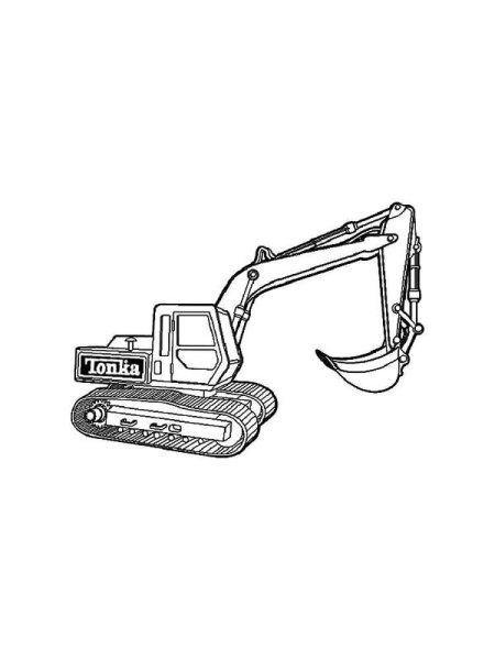 Экскаватор карандашом для детей