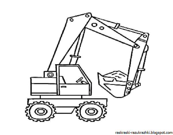 Трактор JCB раскраска