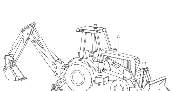 Раскраска трактор