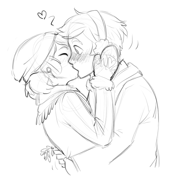 Маринетт и Адриан для срисовки