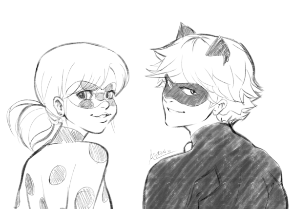 Леди баг и супер-кот Маринет и Адриан