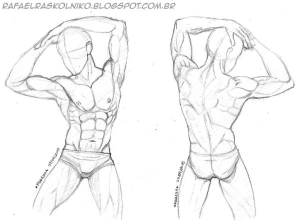 Тело парня рисунок