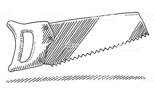Пила раскраска для детей