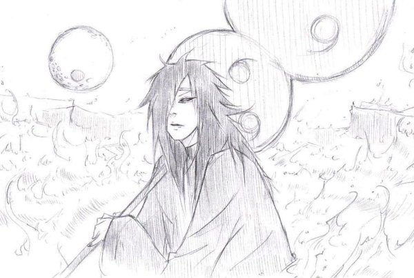 Наруто для срисовки Мадара