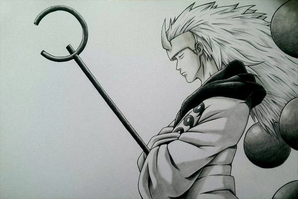 Мадара Учиха срисовать