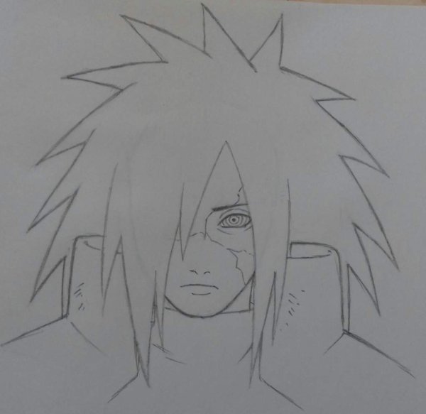 Срисовать Учиху Мадару