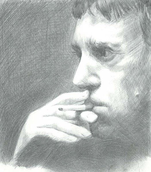 Шукшин портрет карандашом