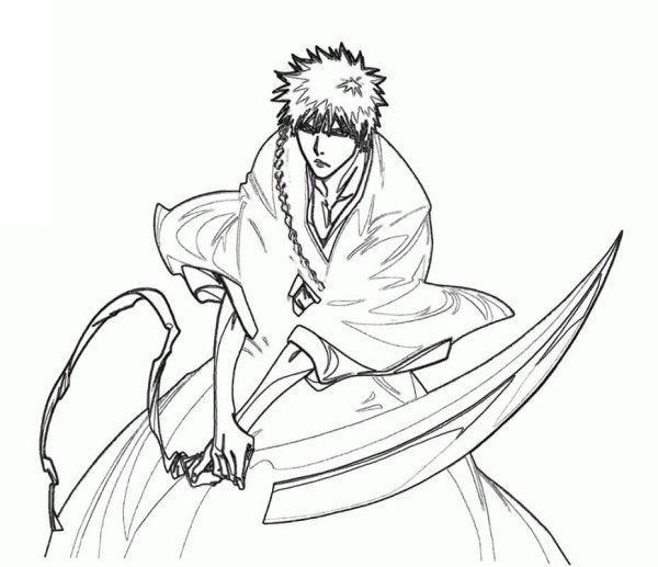 Нарисовать Ичиго Куросаки