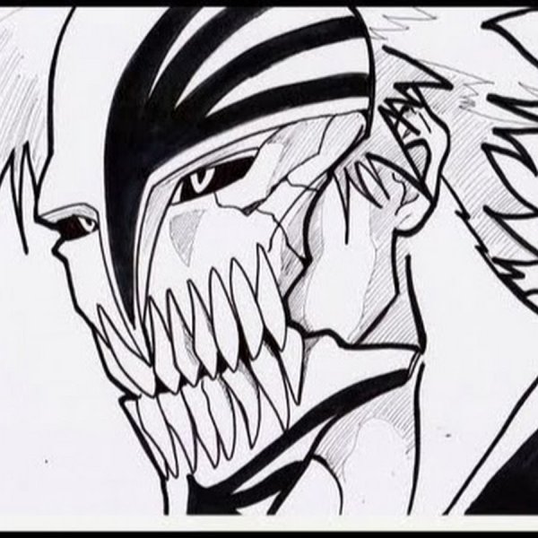 Ичиго Куросаки карандашом в маске